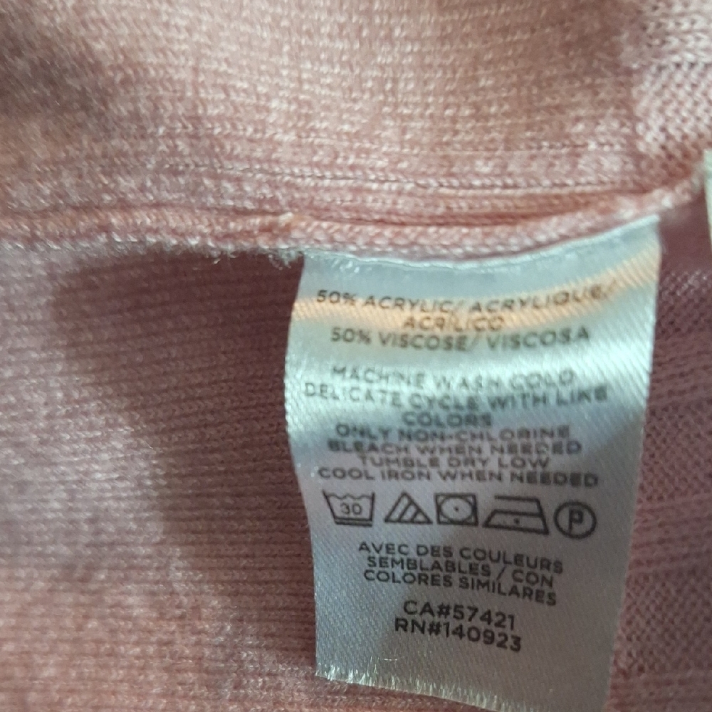 LOFT Soft Pink Ribbed Cardigan - Picture 3 of 4